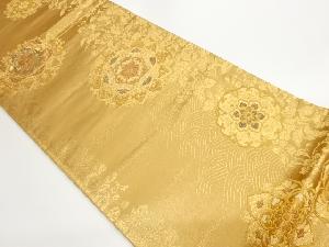 引箔華紋に波模様織出し袋帯